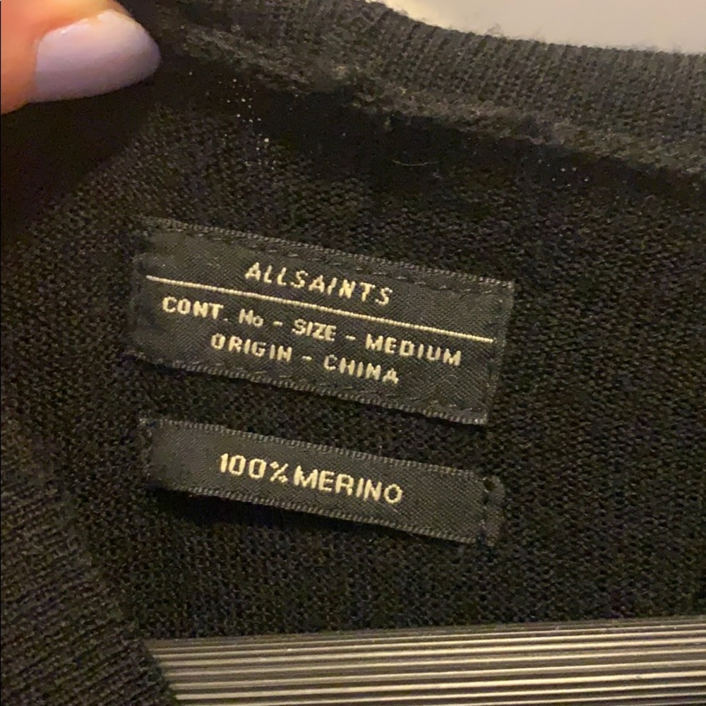 All saints wool zip up hoodie Medium - Picture 2 of 4